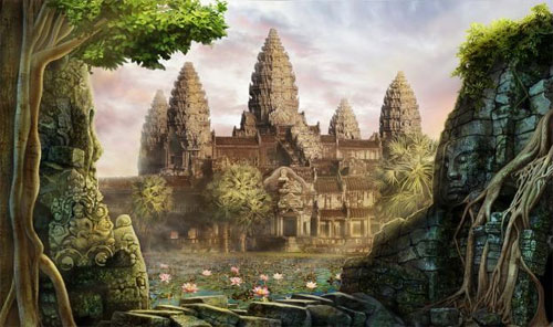 angkor wat painting