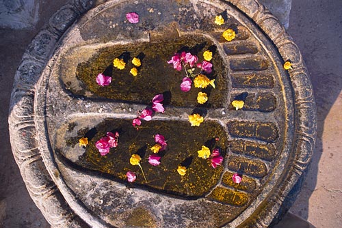 Impression of Buddha feet, Bodh Gaya