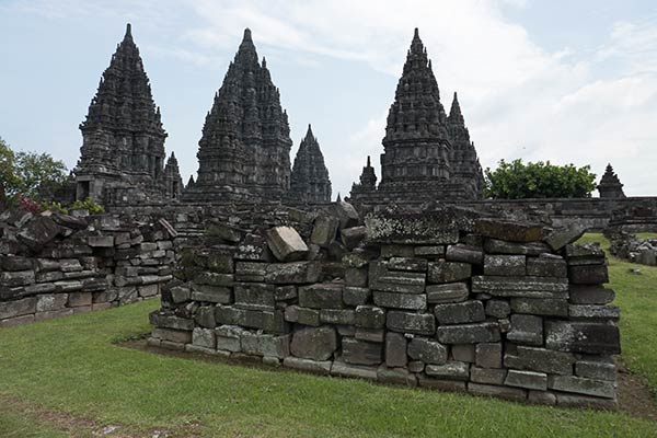 Unreconstructed pervara temple with Shiva temple in background