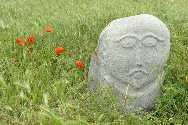 Stone statues at Burana