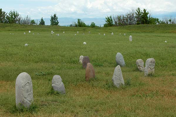 Stone statues at Burana