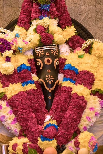 Statue of Ganesh inside Sri Venkatachalapathi Temple Batu Caves