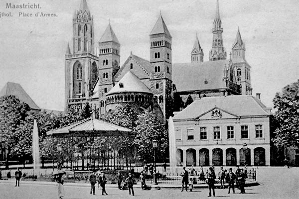 Photograph of Basilica of St. Servatius from old post card
