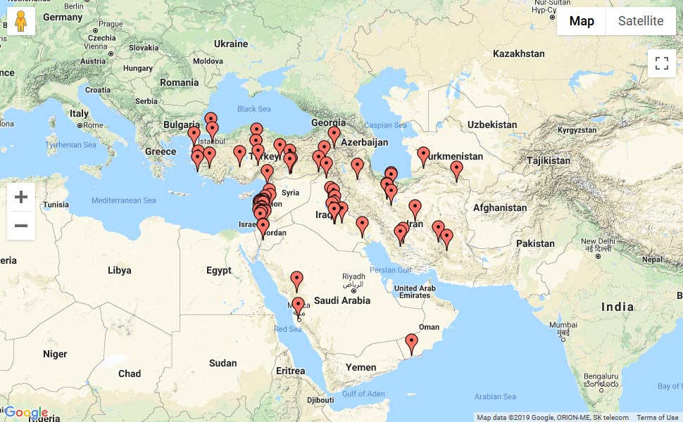 middle east map