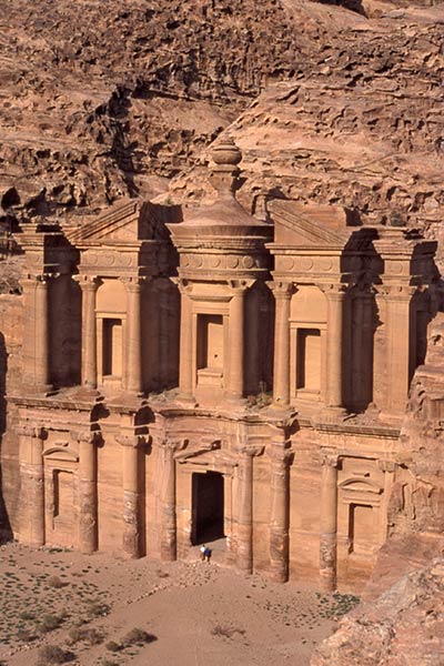 Detail of El Deir, Nabataean temple